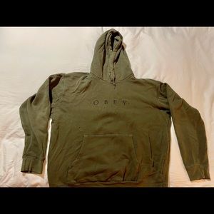Olive OBEY Hoodie - Size Large